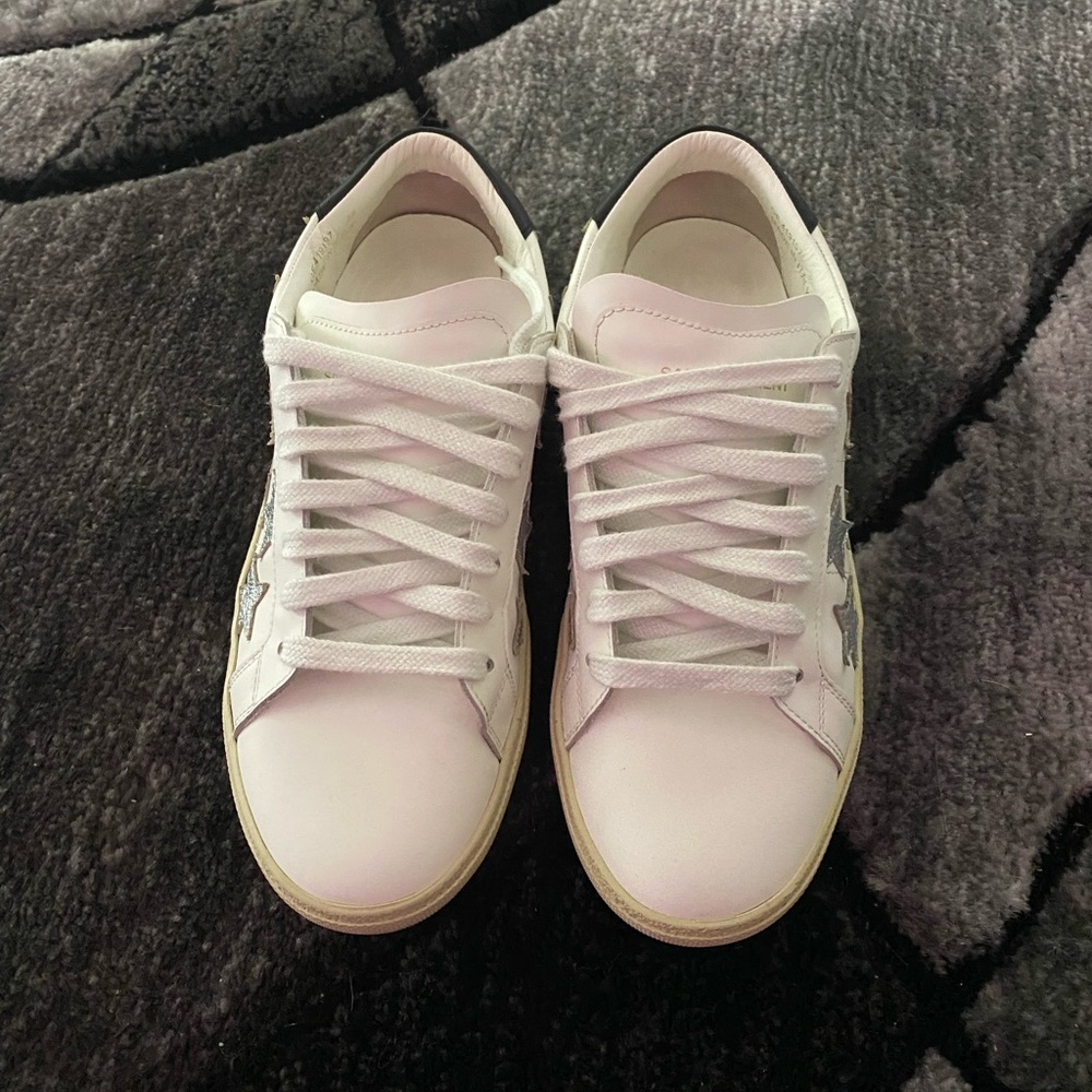 Saint Laurent Star Leather Sneaker Woman’s Ysl 8 - Picture 3 of 5